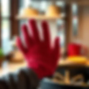 Guidelines illustrating safety protocols for using finger oven mitts effectively