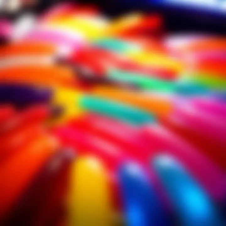 Vibrant gel nail polish strips in an array of colors