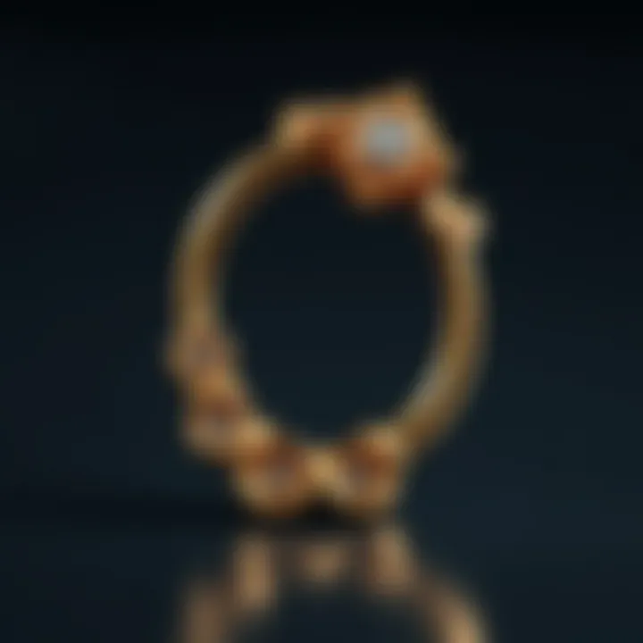 Intricate Design of Gold Plated Navel Ring Elegant gold plated navel ring with intricate design