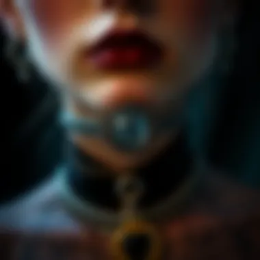 A visual representation of the cultural significance of goth fashion illustrated through accessories