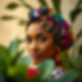 Elegant hair turban showcasing vibrant patterns