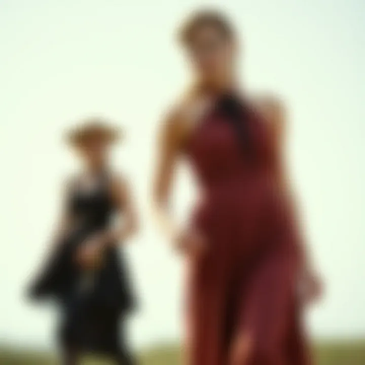 Historical Significance of the Halterneck Swing Dress Historical fashion illustration of a halterneck swing dress