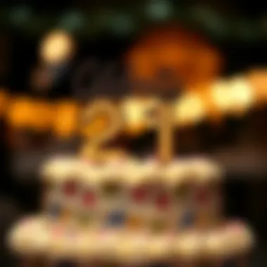 Stylish Personalized Cake Topper Chic personalized cake topper showcasing the celebrant's name