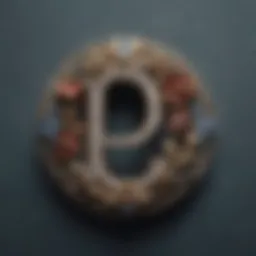 Elegant design of an initial brooch showcasing artistic craftsmanship