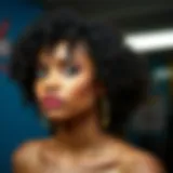 Vibrant display of short kinky curly hairstyles