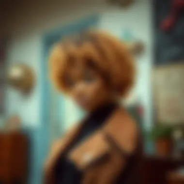 Trendy looks featuring short kinky curls