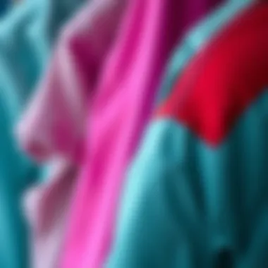 Close-up of fabric textures used in long sleeve scrubs