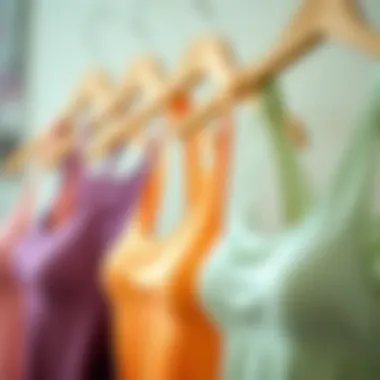 Different color variations of longline sports bra tanks displayed together.