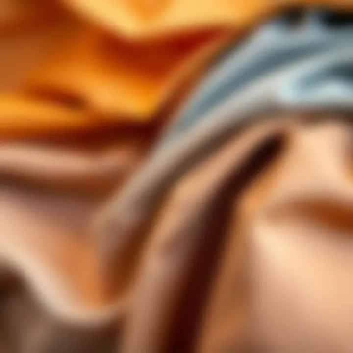 Diverse Fabrics for Comfort and Style Close-up of various fabric textures used in maternity high waisted skirts