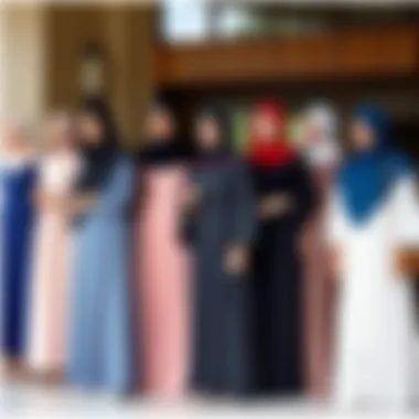 A Collection of Diverse Modest Graduation Styles Diverse styles of modest graduation dresses displayed together