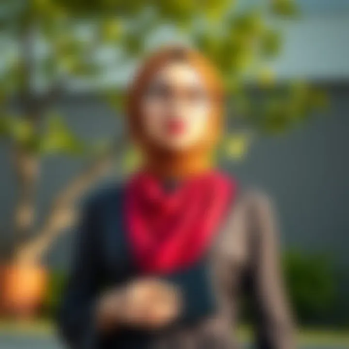 Accessorizing for Success: Modest Dress Styling Stylish modest dress paired with chic accessories