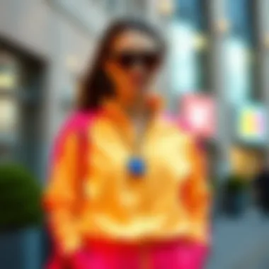 Stylish Neon Tracksuit with Accessories Fashionable neon tracksuit with accessories