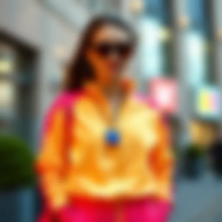 Stylish Neon Tracksuit with Accessories Fashionable neon tracksuit with accessories