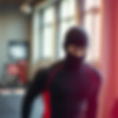 An athlete wearing a neoprene sweat suit during an intense workout session