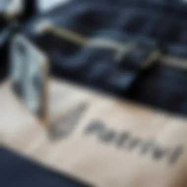 Close-up of sustainable materials used in pocket bags.