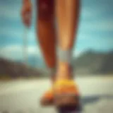 A stylish woman wearing platform sandals with elastic straps, showcasing their versatility.