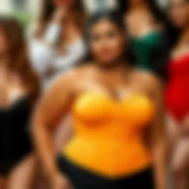 Fashionable plus size bustier shapewear in various colors