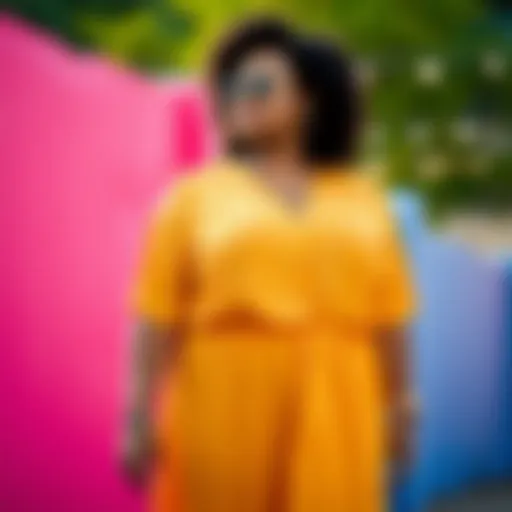 Stylish plus size casual dress in vibrant colors