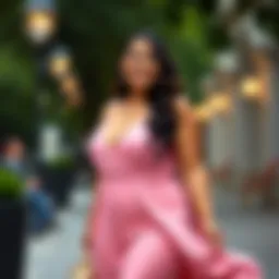 Elegant plus size jumpsuit showcasing a flowing design suitable for prom.