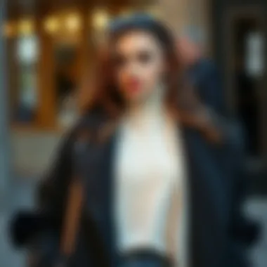 Stylish layered outfit featuring a plus size light sweater