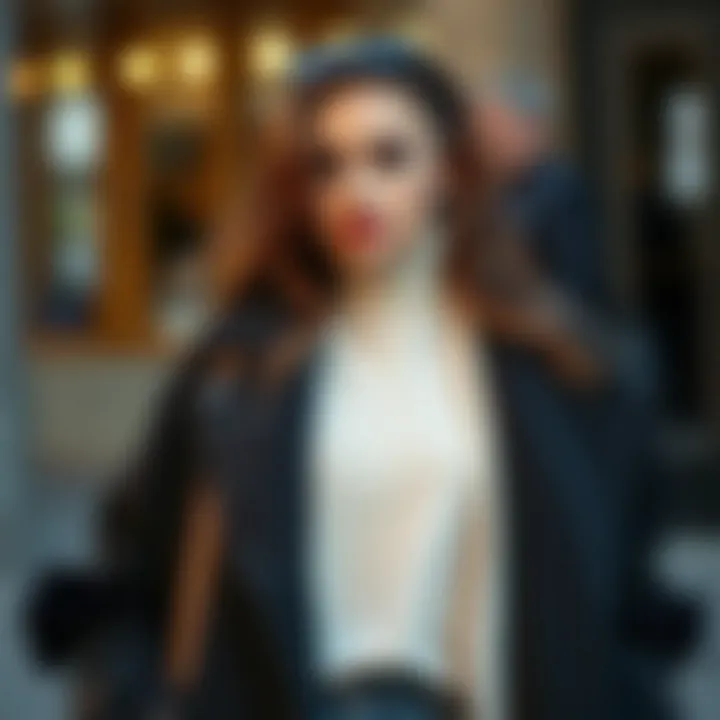 Stylish layered outfit featuring a plus size light sweater