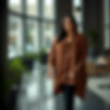 Elegant plus size long tunic top paired with stylish leggings