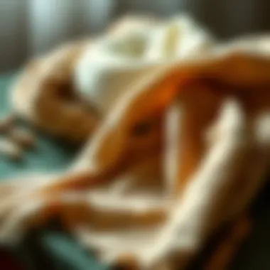 A selection of materials used in crafting prayer garments.