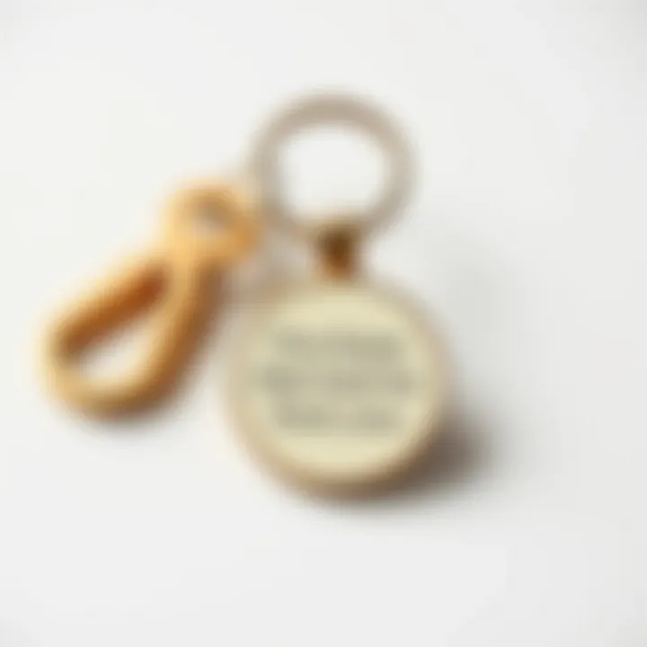 Keychain with Inspirational Message Elegant keychain adorned with inspirational quote