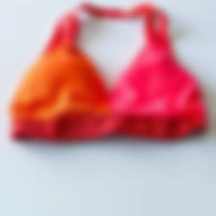 Different fabric samples used in sports swimwear for optimal performance.