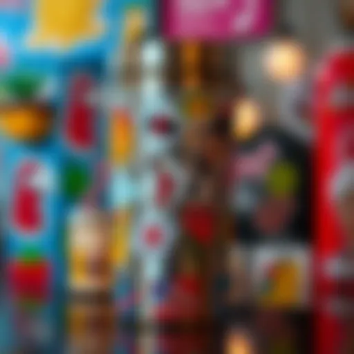 Vibrant sticker designs on a stainless steel tumbler