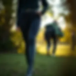 Stylish stretch riding pants showcased in a natural setting