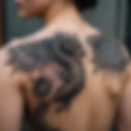 Intricate temporary dragon tattoo design showcasing elegant scales and wings