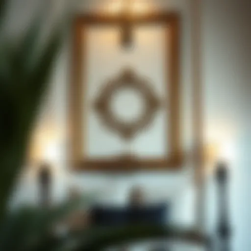 Elegant welcome wall decor showcasing intricate design