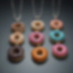 A stunning array of crystal donut necklaces showcasing various colors and styles