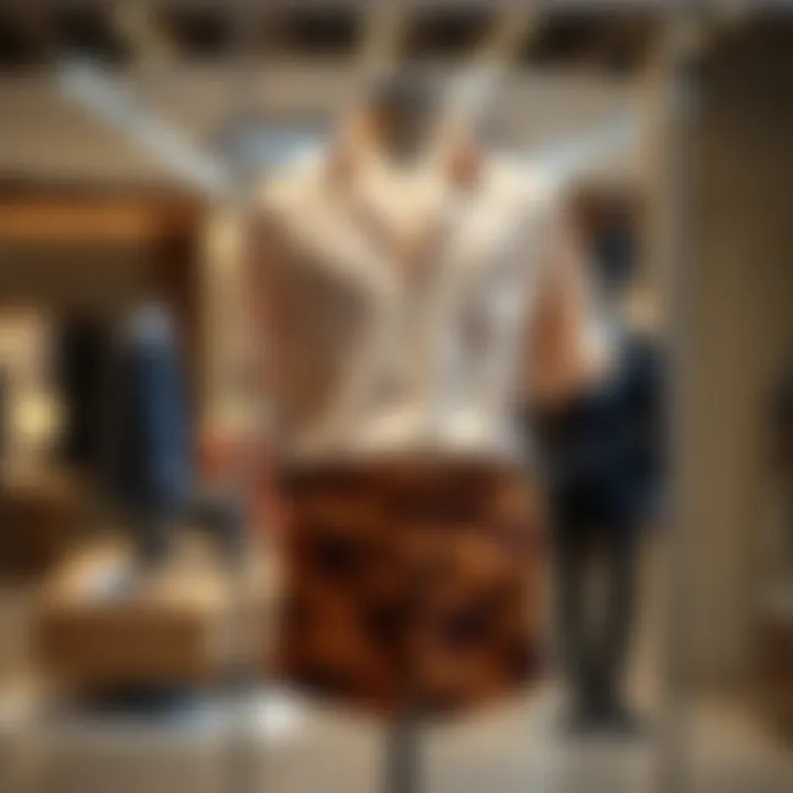 Elegant silk short set displayed on a stylish mannequin