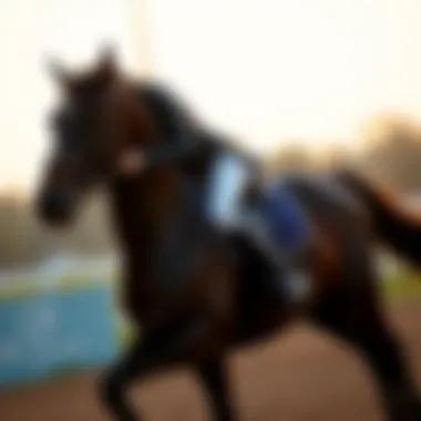 Equestrian rider demonstrating the flexibility of stretch riding pants