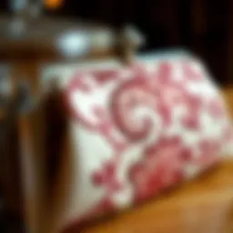 Exquisite silk clutch purse showcasing intricate embroidery