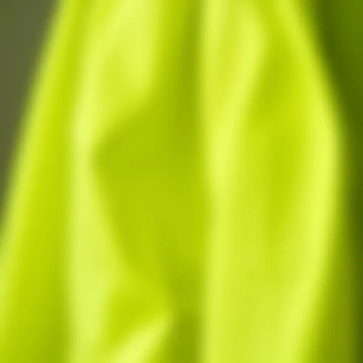 Textural Details of Fluorescent Green Close-up of fabric texture of fluorescent green dress