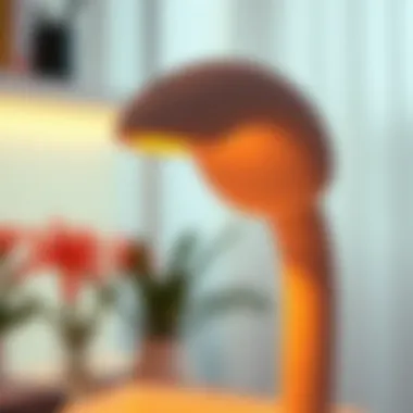 Close-up of the gooseneck design highlighting flexibility