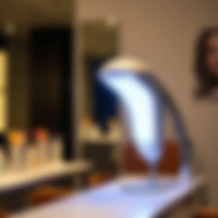 Gooseneck UV Nail Lamp in a modern salon setting