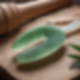Traditional gua sha scraper made of jade