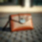 Elegant hobo wallet with magnetic closure displayed on a textured surface