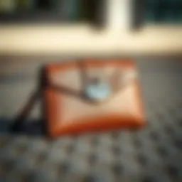 Elegant hobo wallet with magnetic closure displayed on a textured surface