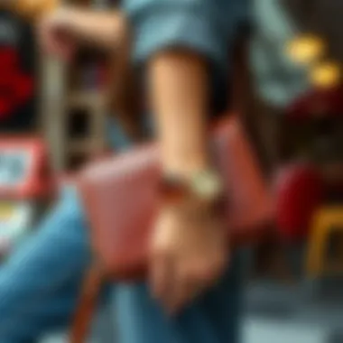 Stylish hobo wallet paired with fashionable accessories