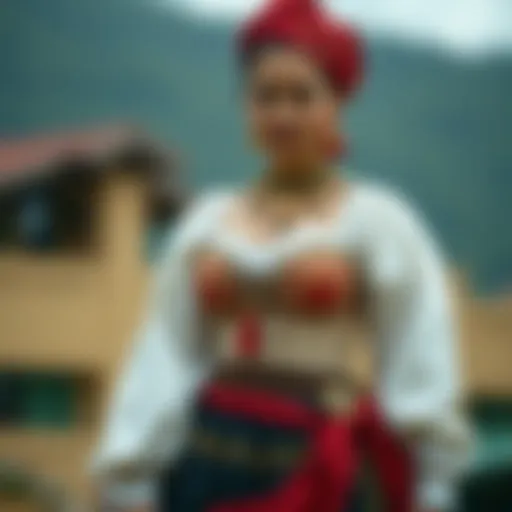 Historical Fajas Representation A historical representation of fajas in traditional attire