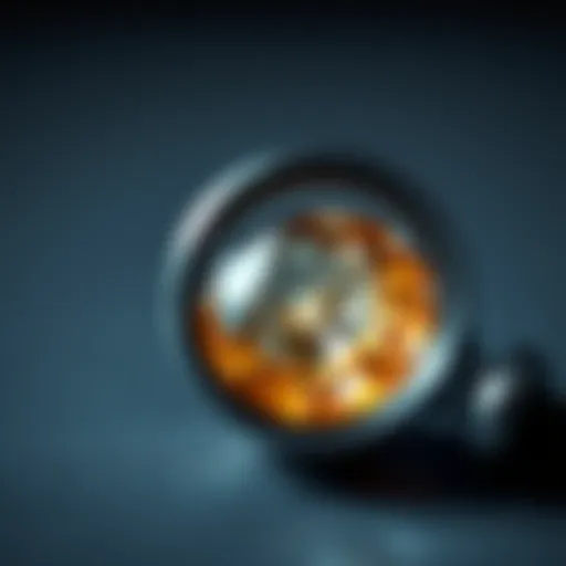 Examine Gemstones with Precision Close-up of a jewelry loupe magnifier on a gemstone