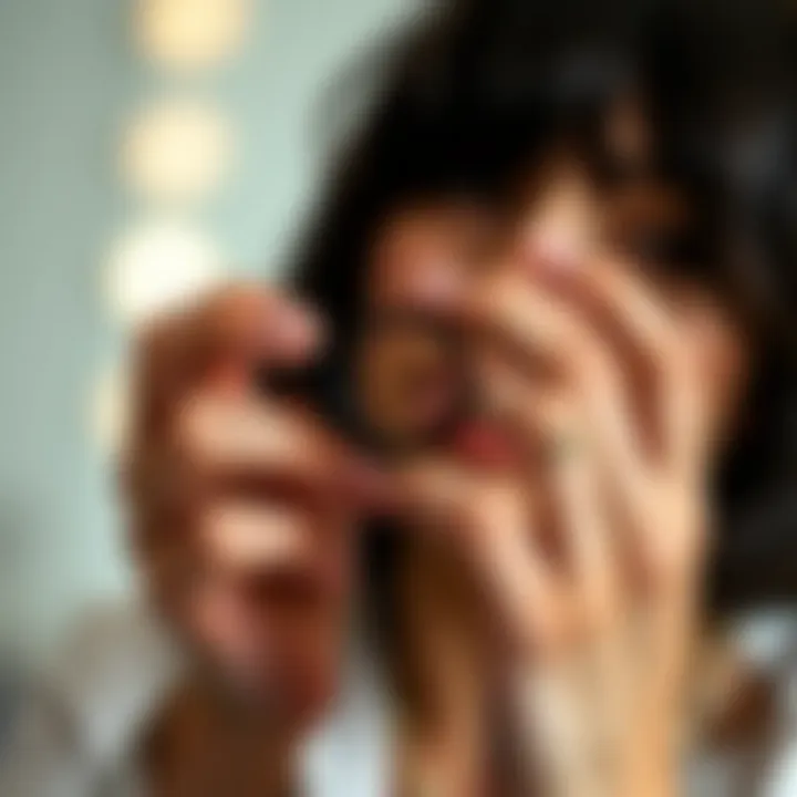 Caring for Your Jewelry Loupe Person maintaining a jewelry loupe with care