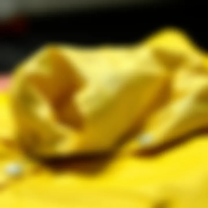 Close-up of eco-friendly materials used in raincoat production