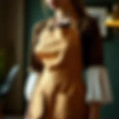 Modern apron design highlighting contemporary fashion