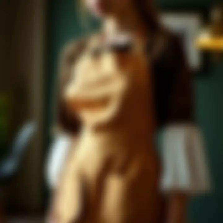 Modern apron design highlighting contemporary fashion